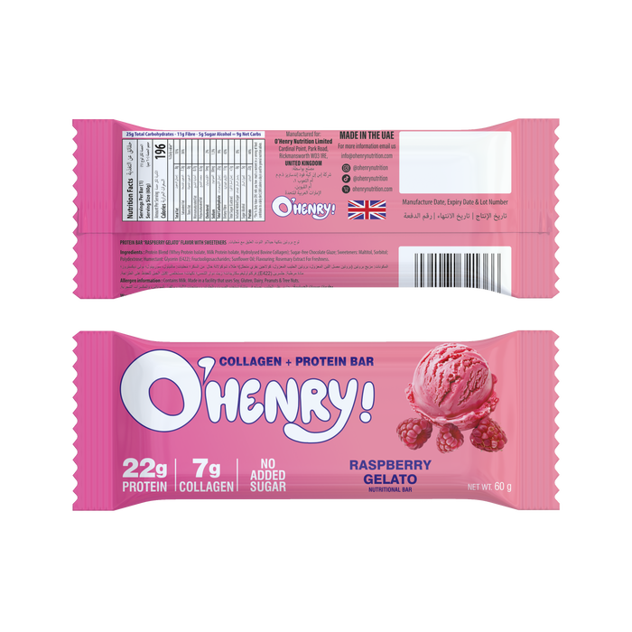 Collagen + Protein Bar - Raspberry Gelato